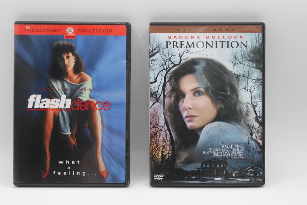 Flashdance & Premonition DVD Lot Widescreen 2 Movie Set Jennifer Beals Bullock